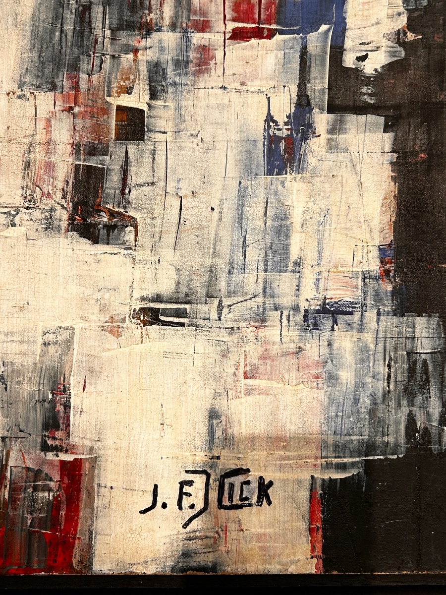 Jean François Hick  (1933-2011), Abstraction « Bezons » , 1963-photo-2